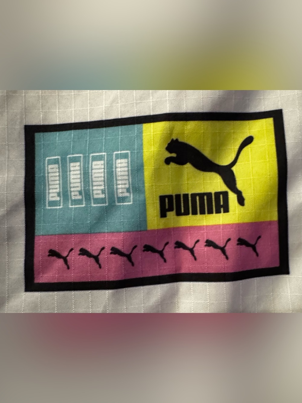Puma size M board shorts athletic all over print logo beach sports - Picture 7 of 13
